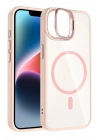 BFS Apple iPhone 11 Remim Lensli Magsafe Standlı Kapak - Pembe