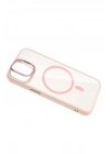 BFS Apple iPhone 11 Remim Lensli Magsafe Standlı Kapak - Pembe