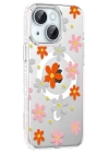 BFS  Apple iPhone 14 Floral Magsafe Kapak - Turuncu