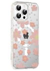 BFS  Apple iPhone 14 Pro Max Floral Magsafe Kapak - Pembe