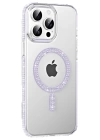 BFS  Apple iPhone 14 Pro Max Move Taşlı Magsafe Kapak - Lila