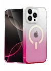 BFS Apple iPhone 14 Pro Max Pummel Shiny Magsafe Kapak - Pembe