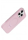 BFS Apple iPhone 14 Pro Max Regal Magsafe Standlı Kapak - Açık Pembe