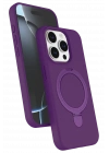 BFS  Apple iPhone 14 Pro Max Regal Magsafe Standlı Kapak - Derin Mor