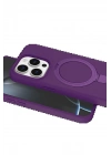 BFS Apple iPhone 14 Pro Max Regal Magsafe Standlı Kapak - Derin Mor