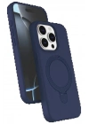BFS Apple iPhone 14 Pro Max Regal Magsafe Standlı Kapak - Lacivert