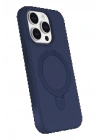 BFS Apple iPhone 14 Pro Max Regal Magsafe Standlı Kapak - Lacivert