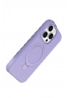 BFS Apple iPhone 14 Pro Max Regal Magsafe Standlı Kapak - Lila