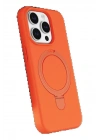 BFS Apple iPhone 14 Pro Max Regal Magsafe Standlı Kapak - Turuncu