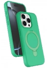 BFS Apple iPhone 14 Pro Max Regal Magsafe Standlı Kapak - Yeşil