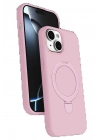 BFS Apple iPhone 14 Regal Magsafe Standlı Kapak - Açık Pembe