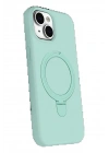 BFS Apple iPhone 14 Regal Magsafe Standlı Kapak - Su Yeşili