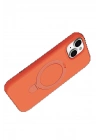 BFS Apple iPhone 14 Regal Magsafe Standlı Kapak - Turuncu