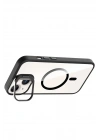 BFS Apple iPhone 14 Remim Lensli Magsafe Standlı Kapak - Siyah