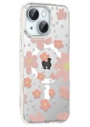 BFS  Apple iPhone 15 Floral Magsafe Kapak - Pembe
