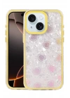 BFS Apple iPhone 15 Lumi Desenli Kapak - Sarı