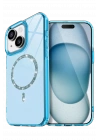 BFS  Apple iPhone 15 Plus Live Diamond Magsafe Kapak - Mavi