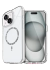 BFS Apple iPhone 15 Plus Live Diamond Magsafe Kapak - Şeffaf