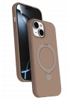 BFS  Apple iPhone 15 Plus Regal Magsafe Standlı Kapak - Çöl Titanyum
