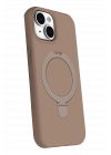BFS  Apple iPhone 15 Plus Regal Magsafe Standlı Kapak - Çöl Titanyum