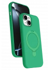 BFS  Apple iPhone 15 Plus Regal Magsafe Standlı Kapak - Yeşil
