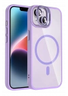 BFS  Apple iPhone 15 Plus Remim Lensli Magsafe Standlı Kapak - Lila