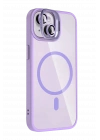 BFS  Apple iPhone 15 Plus Remim Lensli Magsafe Standlı Kapak - Lila