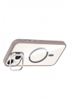 BFS Apple iPhone 15 Plus Remim Lensli Magsafe Standlı Kapak - Titan Gri