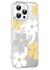 BFS  Apple iPhone 15 Pro Floral Magsafe Kapak - Sarı