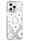 BFS  Apple iPhone 15 Pro Max Floral Magsafe Kapak - Beyaz