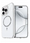 BFS  Apple iPhone 15 Pro Max Live Diamond Magsafe Kapak - Şeffaf
