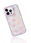 BFS Apple iPhone 15 Pro Max Lumi Desenli Kapak - Mor