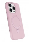 BFS Apple iPhone 15 Pro Max Regal Magsafe Standlı Kapak - Açık Pembe