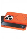 BFS Apple iPhone 15 Pro Max Regal Magsafe Standlı Kapak - Turuncu