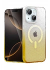 BFS Apple iPhone 15 Pummel Shiny Magsafe Kapak - Gold