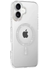 BFS  Apple iPhone 16 Move Taşlı Magsafe Kapak - Natural Grey