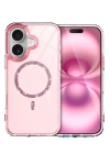 BFS Apple iPhone 16 Plus Live Diamond Magsafe Kapak - Pembe