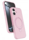 BFS Apple iPhone 16 Plus Regal Magsafe Standlı Kapak - Açık Pembe