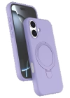 BFS Apple iPhone 16 Plus Regal Magsafe Standlı Kapak - Lila