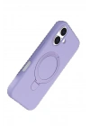 BFS Apple iPhone 16 Plus Regal Magsafe Standlı Kapak - Lila