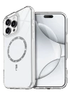 BFS Apple iPhone 16 Pro Max Live Diamond Magsafe Kapak - Şeffaf