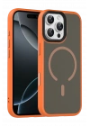 BFS  Apple iPhone 16 Pro Max Megane Magsafe Kapak - Turuncu
