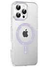 BFS  Apple iPhone 16 Pro Max Move Taşlı Magsafe Kapak - Lila