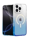 BFS Apple iPhone 16 Pro Max Pummel Shiny Magsafe Kapak - Mavi