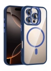 BFS Apple iPhone 16 Pro Max Remim Lensli Magsafe Standlı Kapak - Lacivert