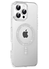 BFS  Apple iPhone 16 Pro Move Taşlı Magsafe Kapak - Natural Grey