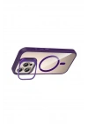 BFS Apple iPhone 16 Pro Remim Lensli Magsafe Standlı Kapak - Derin Mor