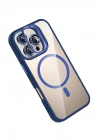BFS  Apple iPhone 16 Pro Remim Lensli Magsafe Standlı Kapak - Lacivert