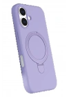 BFS Apple iPhone 16 Regal Magsafe Standlı Kapak - Lila