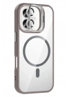 BFS Apple iPhone 16 Remim Lensli Magsafe Standlı Kapak - Titan Gri